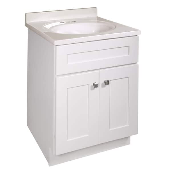 slide 2 of 11, Design House Brookings 25" Free Standing Single Basin Vanity Set with White - Painted