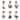 Set of 6 Hanging Galvanized Christmas Bells with Bows - 16" L. x 7" W. x 24" H