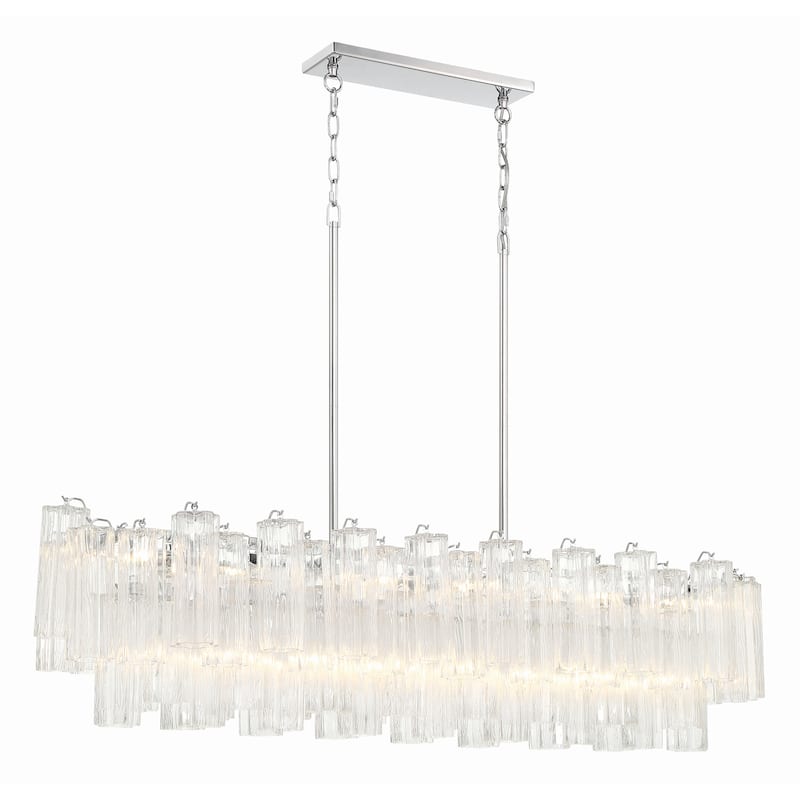 Addis 14 Light Polished Chrome Chandelier - 51.75"W x 14.25"H x 14"D