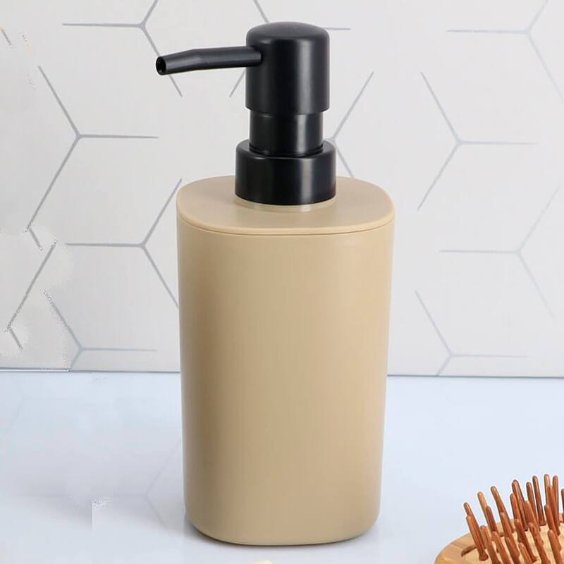 Set of 3 Bathroom Accessories- Tumbler, Soap Dispenser and Soap Dish Beige