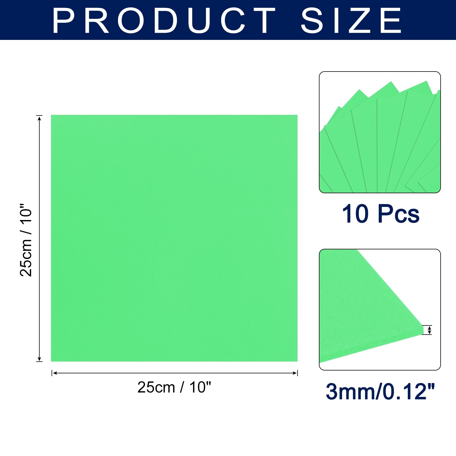 Foam Sheets Crafts EVA Craft Foam Paper Sheet for Crafts Projects DIY Cosplay Modeling - 10x10 Inch