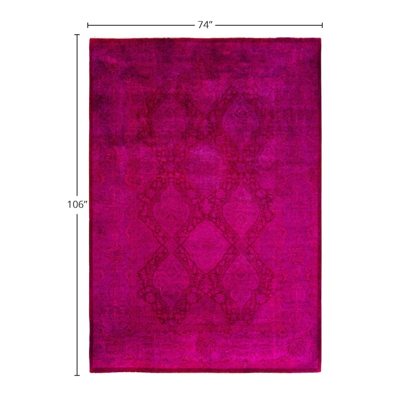 Contemporary Overdyed Wool Hand Knotted Area Rug - 6' 2" x 8' 10"
