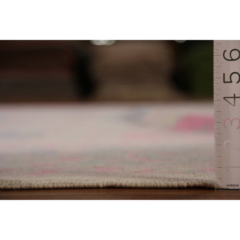 Hand Knotted Oriental 100% Wool Carpet Transitional All-Over Beige & Ivories Oushak Area Rug - 12' 4'' X 9' 0''