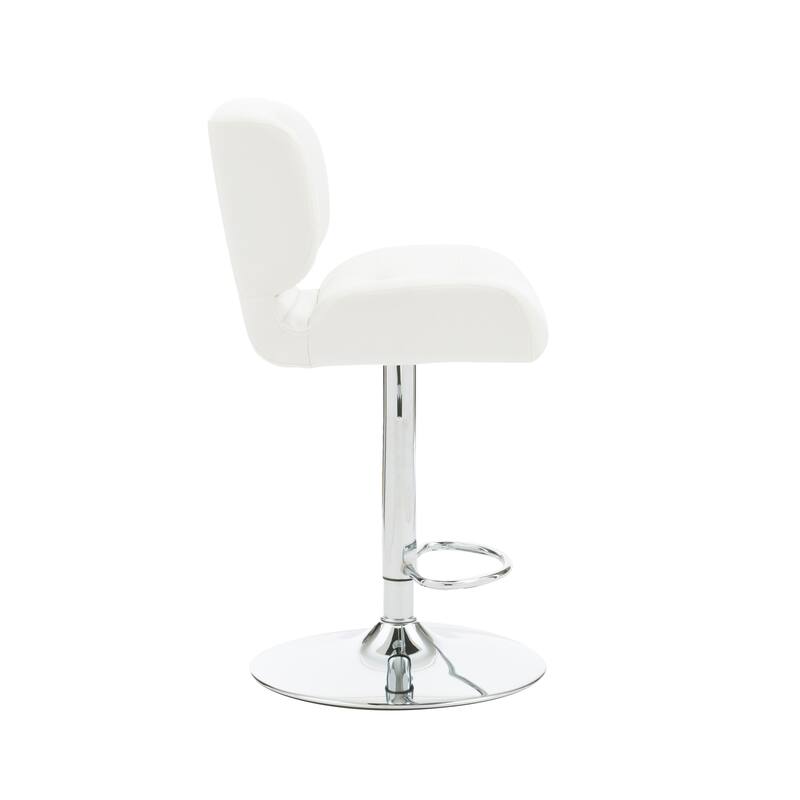 Reilly Adjustable Faux Leather Barstool