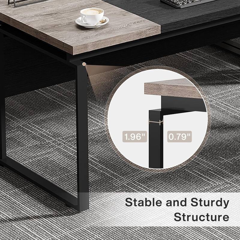 63" Modern Executive Desk/Table Home Office Computer/Writing Table with Sturdy Legs Workstation