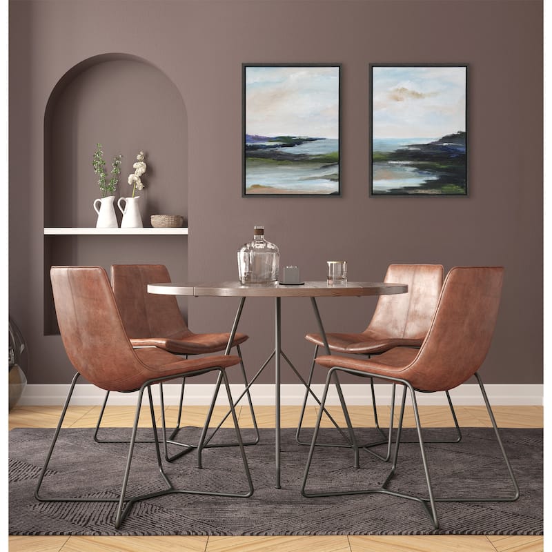 Kate and Laurel Sylvie Lake Huron Framed Canvas by Nikita Jariwala