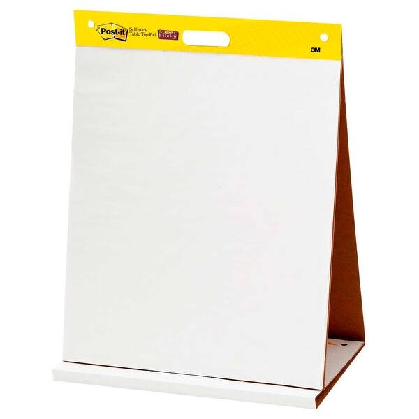 Post It Tabletop Easel, 20 x 23 Inches, Unruled, White, 20 Sheets, Pack