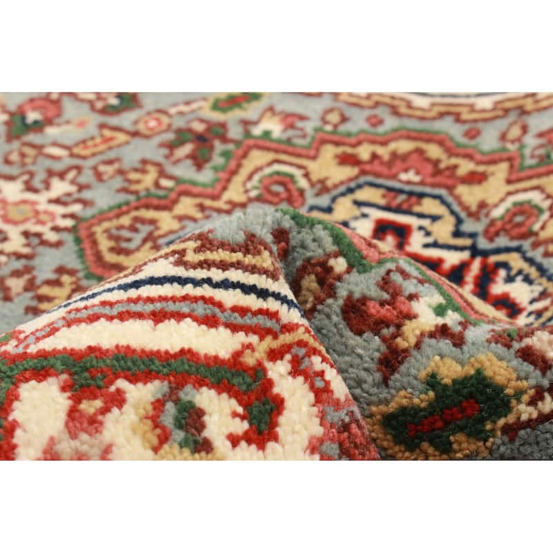 ECARPETGALLERY Hand-knotted Serapi Heritage Turquoise Wool Rug - 2'6 x 19'8