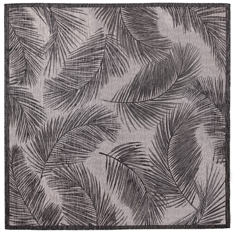 Liora Manne Carmel Fronds Indoor/Outdoor Rug Black