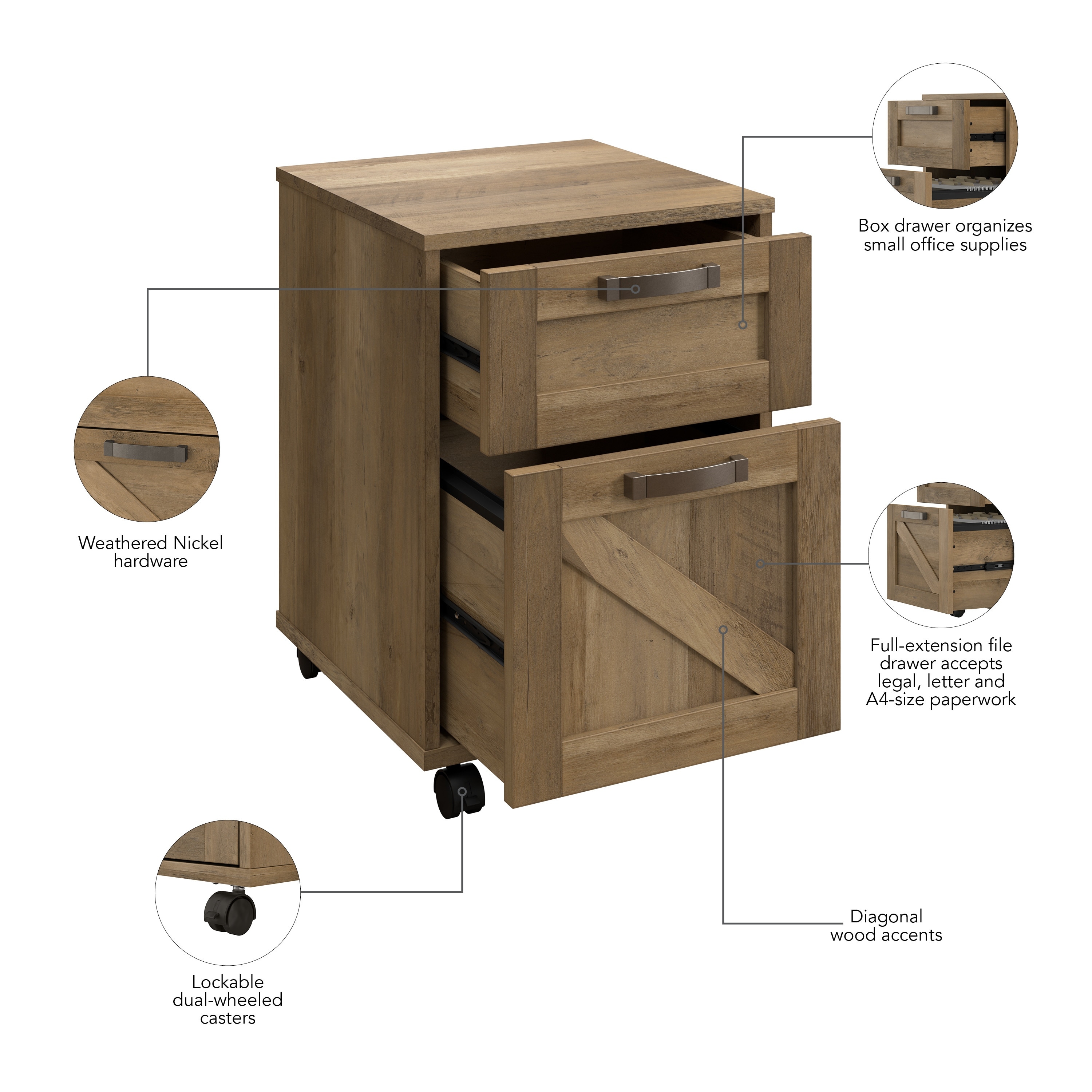 Full extension deals file cabinet