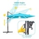 preview thumbnail 35 of 40, BONOSUKI 11.5x9FT LED Cantilever Patio Umbrella with 360 Rotation