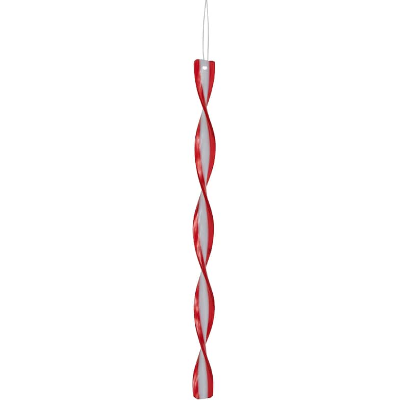 6ct Red and White Candy Swirl Christmas Ornaments 8"