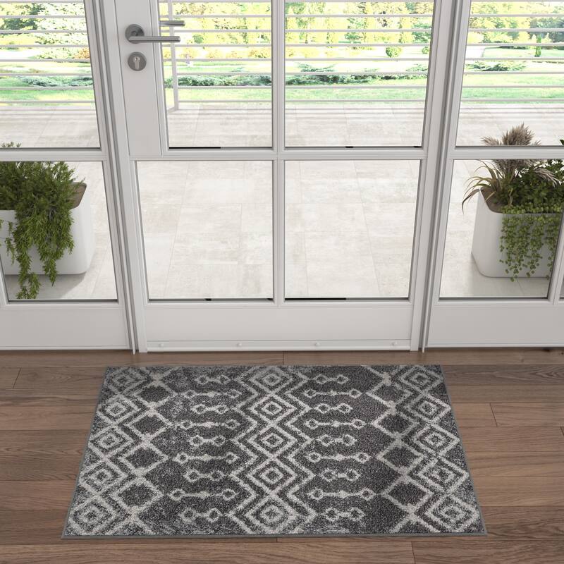 Gematria Moroccan Geometric Indoor Area Rug
