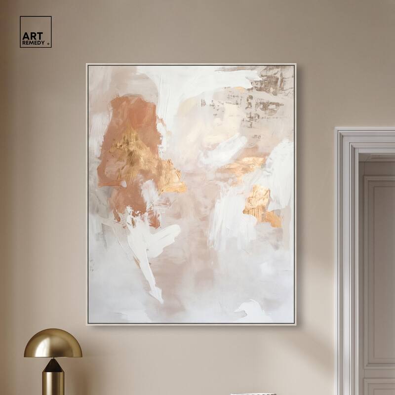 Gold-Trimmed Rose Quartz II Canvas by Art Remedy