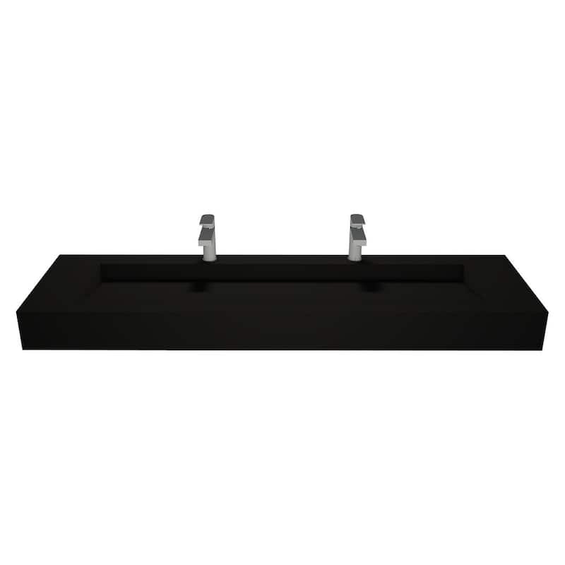 Pyramid Solid Surface 72-inch Bathroom Vanity Top - 72"