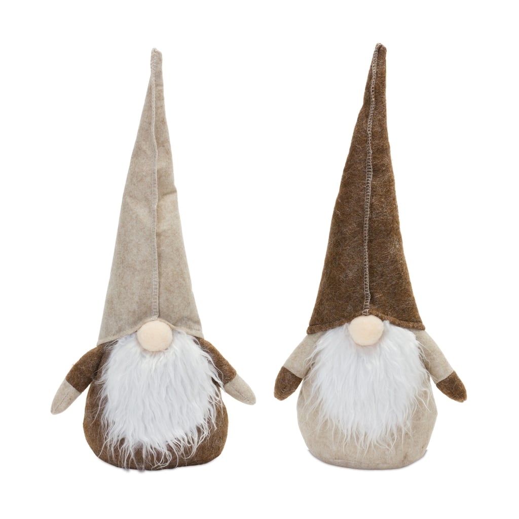 Bearded Gnomes with Long Hat Christmas Figurines - 17" - Set of 2