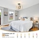 preview thumbnail 48 of 61, Zjvaive 3-Light Rectangular Semi Flush Mount Ceiling Light Farmhouse Metal Cage Light Fixture