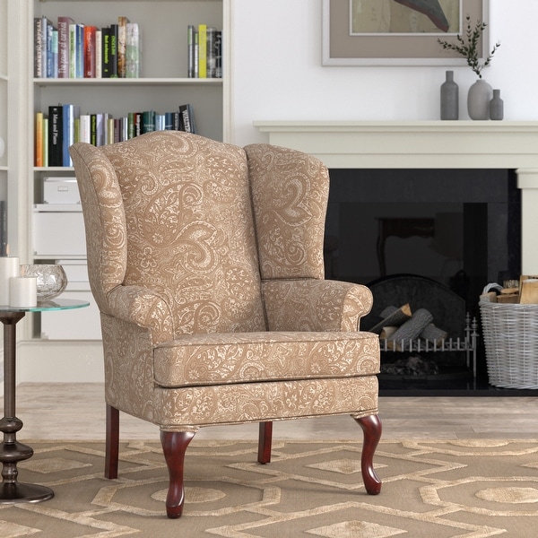 Wingback chair hot sale with skirt