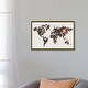 preview thumbnail 9 of 10, iCanvas "Flowered World Map I" by Design Fabrikken Framed