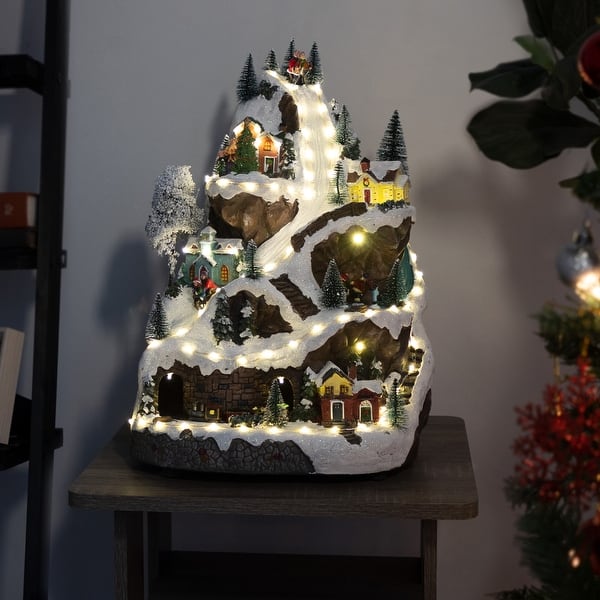 slide 2 of 52, Alpine Corporation Christmas Winter Wonderland Set with LED Lights and Music Ice Skaters