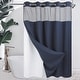 preview thumbnail 4 of 111, No Hook Waffle Weave Shower Curtain with Snap-in Liner