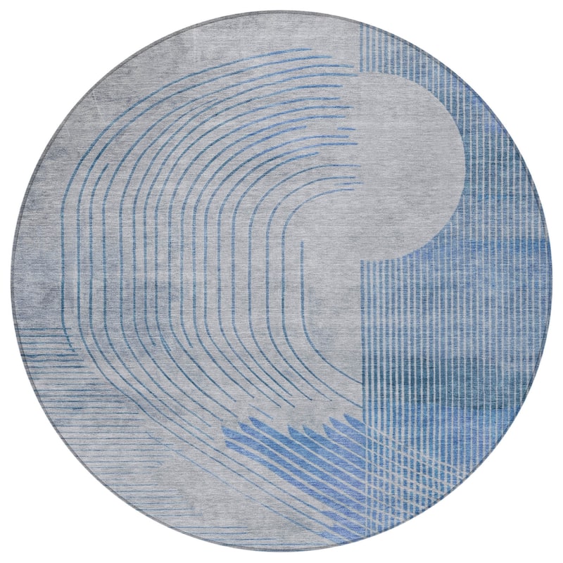 HomeRoots Geometric Transitional Rectangle Outdoor Rug