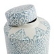 preview thumbnail 13 of 13, Blue & White Decorative Ginger Jar with Lid