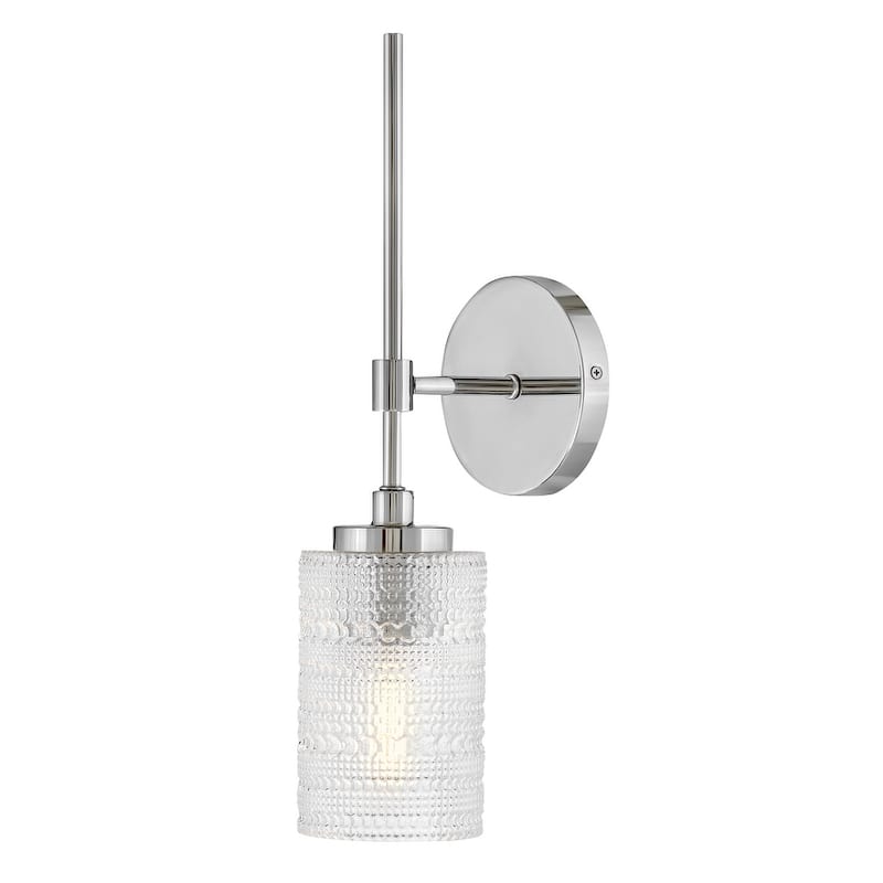 Lark 85570 Mabel 19" Tall Bathroom Sconce with Clear Hobnail Glass