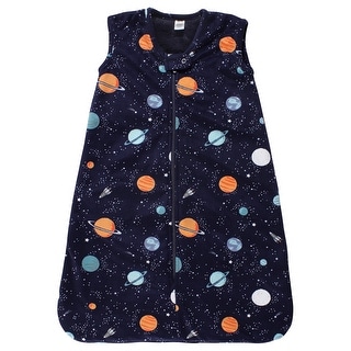 Hudson Baby Plush Faux Fur Sleeping Bag, Wearable Blanket, Space