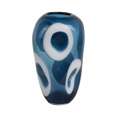 Handmade Glass Vase Artistic Orb Design and Sleek Decorative Detail