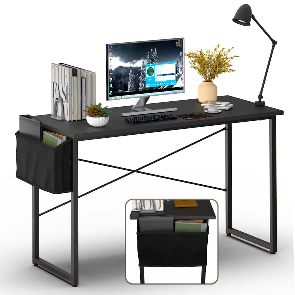 Gymax Modern Computer Desk 40''/47'' Study Writing Table w/ Storage
