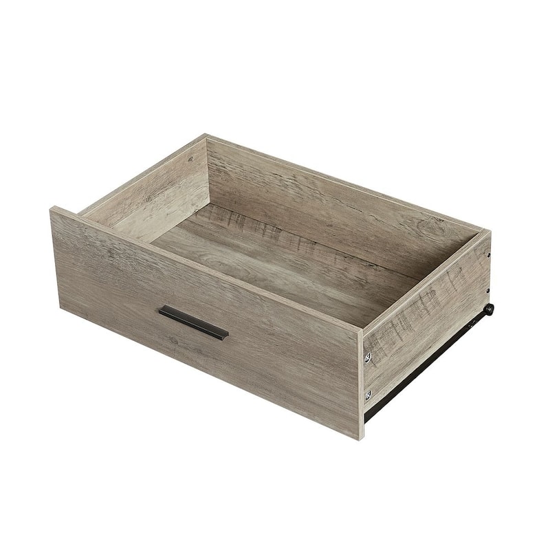 48.58" Modern Rustic Grey Wood Dresser Chest With Drawers