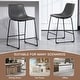 preview thumbnail 14 of 23, Carbon Loft Richard Faux Leather and Iron Counter Stool (Set of 2)