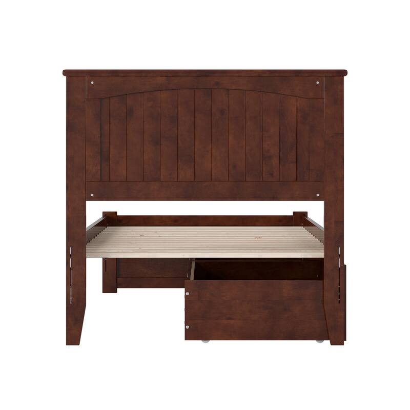 Nantucket Platform Bed with Footboard and Storage Drawers