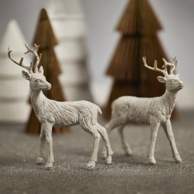 Decorative Resin Reindeer Figurines, Set of 2 Bed Bath & Beyond