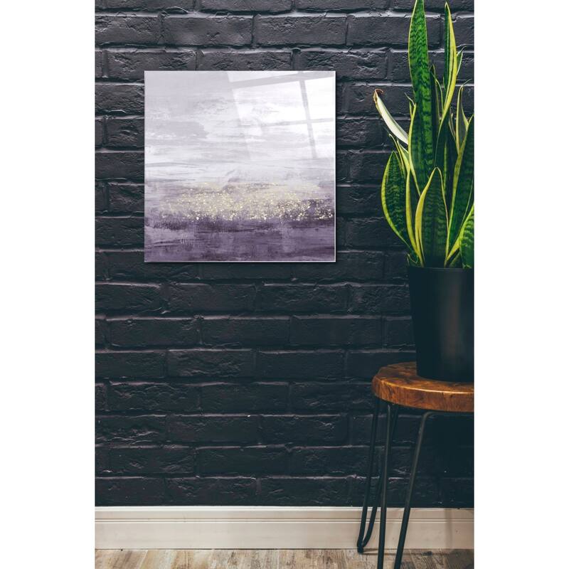 Epic Art 'Amethyst Glitter II' by Jennifer Goldberger Acrylic Glass Wall Art