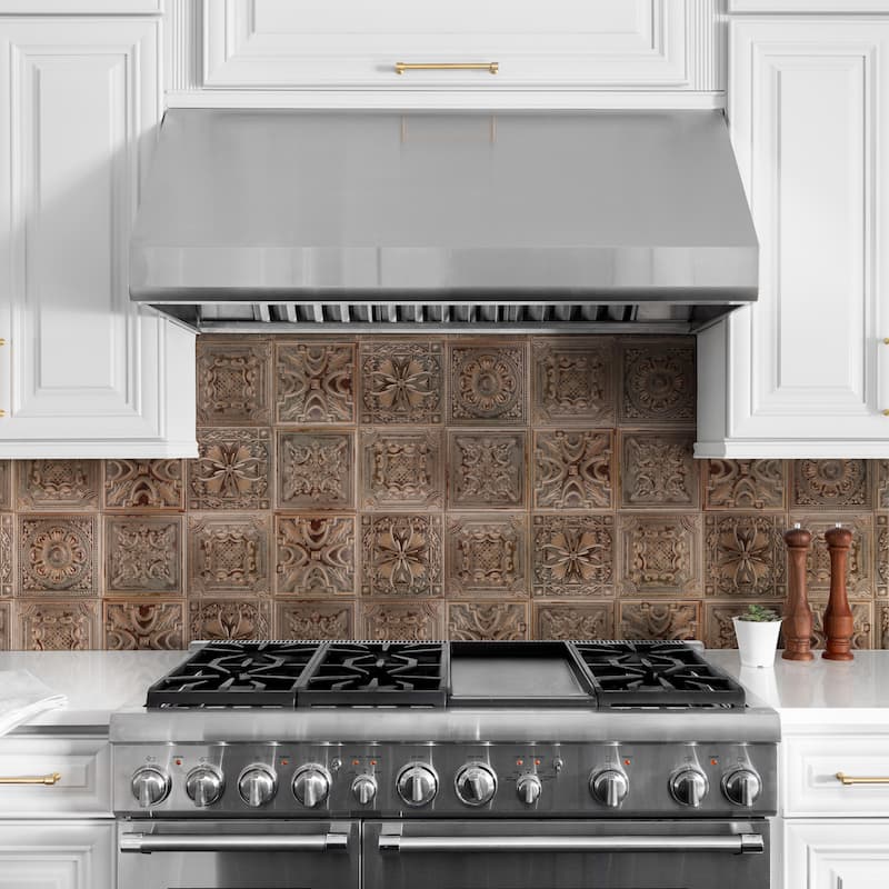 Merola Tile Fitz Copper 8" x 8" Ceramic Wall Tile - Case (22 Tiles)
