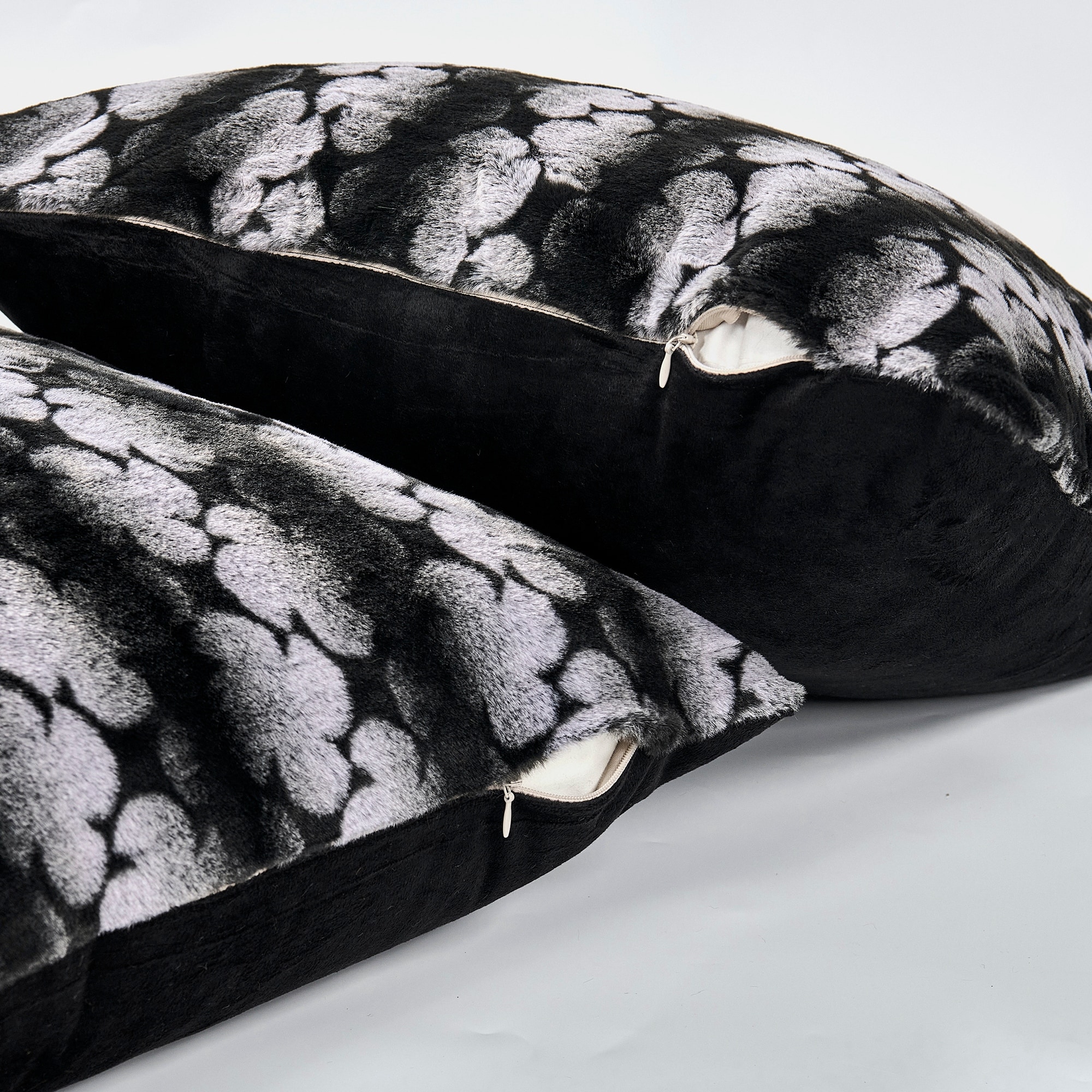 Ballys 3-piece Floral FauxFur Throw Blanket and Pillow Cover Set