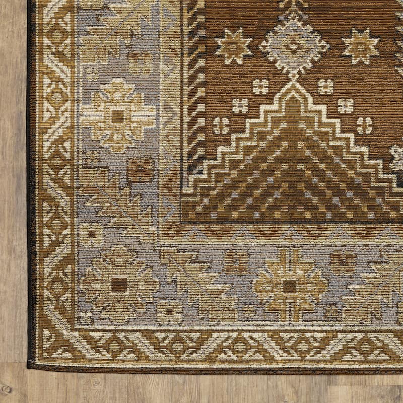 Style Haven Nova Faded Nomadic Brown/ Grey Area Rug