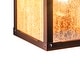preview thumbnail 6 of 5, VAXCEL Bozeman 13 in. H 1-Light Burnished Bronze Rustic Outdoor Wall Sconce, Steel, Clear Seeded Glass Shade