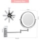 preview thumbnail 7 of 6, 8 inch Double-Sided Wall Mounted 10X LED Magnifying Bathroom Mirror