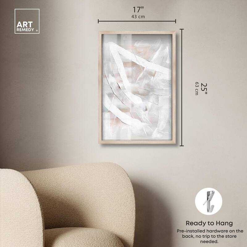 Thick White Texture I Shadowbox by Art Remedy