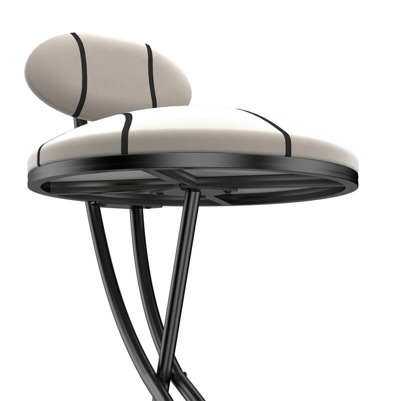 Round Bar Stools S-shaped Stripe Kitchen Stool Set of 2,Counter Chair