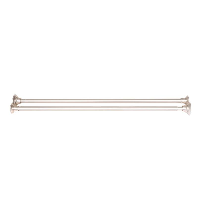 Utopia Alley Adjustable 72-Inch Double Shower Curtain Tension Rods - Rust-Proof Aluminum with Rubber End Cap