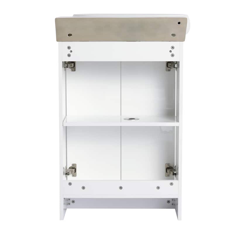 Bathroom Vanity With Sink In 16/18/23 Inch, Floating/Freestanding Bathroom Vanity With Soft Close Door