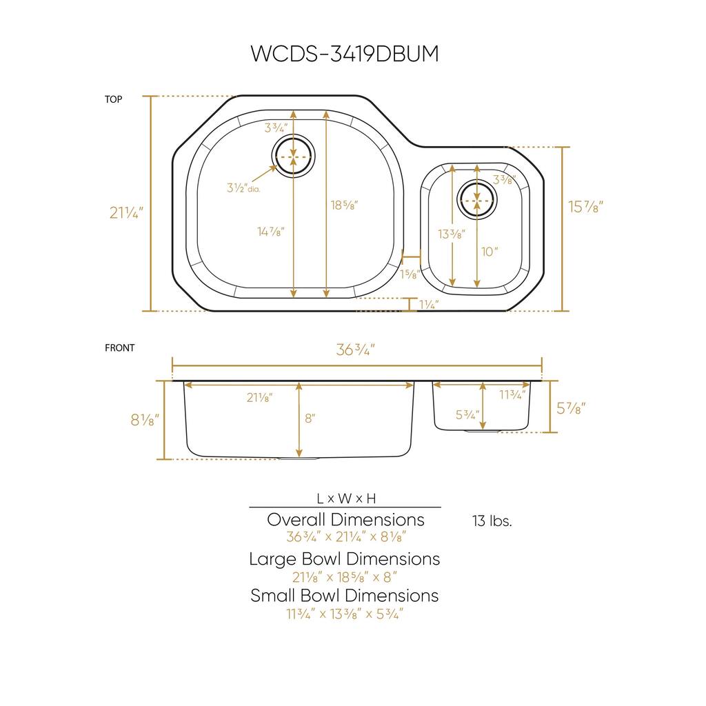 Whitehaus Double Basin Stainless Steel Kitchen Sink from the Devonhaus