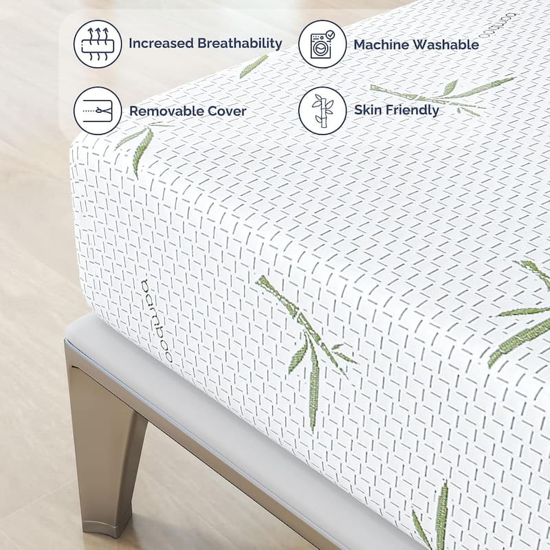 10 Inch Cooling Gel Memory Foam Mattress / Pressure Relieving / CertiPUR-US Certified / Bed-in-a-Box