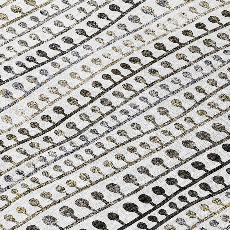 Machine Washable Indoor/ Outdoor Chantille Modern Stripe Lolly Rug
