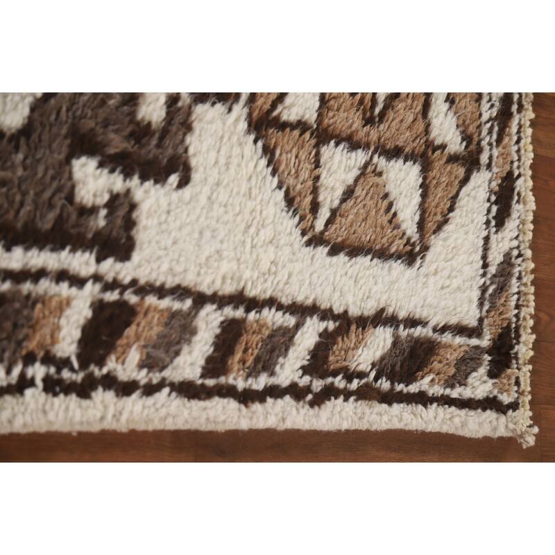 Plush Anatolian Natural Dye Runner Rug Hand-knotted Wool Carpet - 2'11"x 10'11"