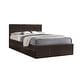 preview thumbnail 2 of 6, Faux Leather Upholstered Bed with Trundle, Espresso